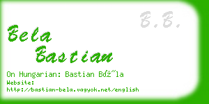 bela bastian business card